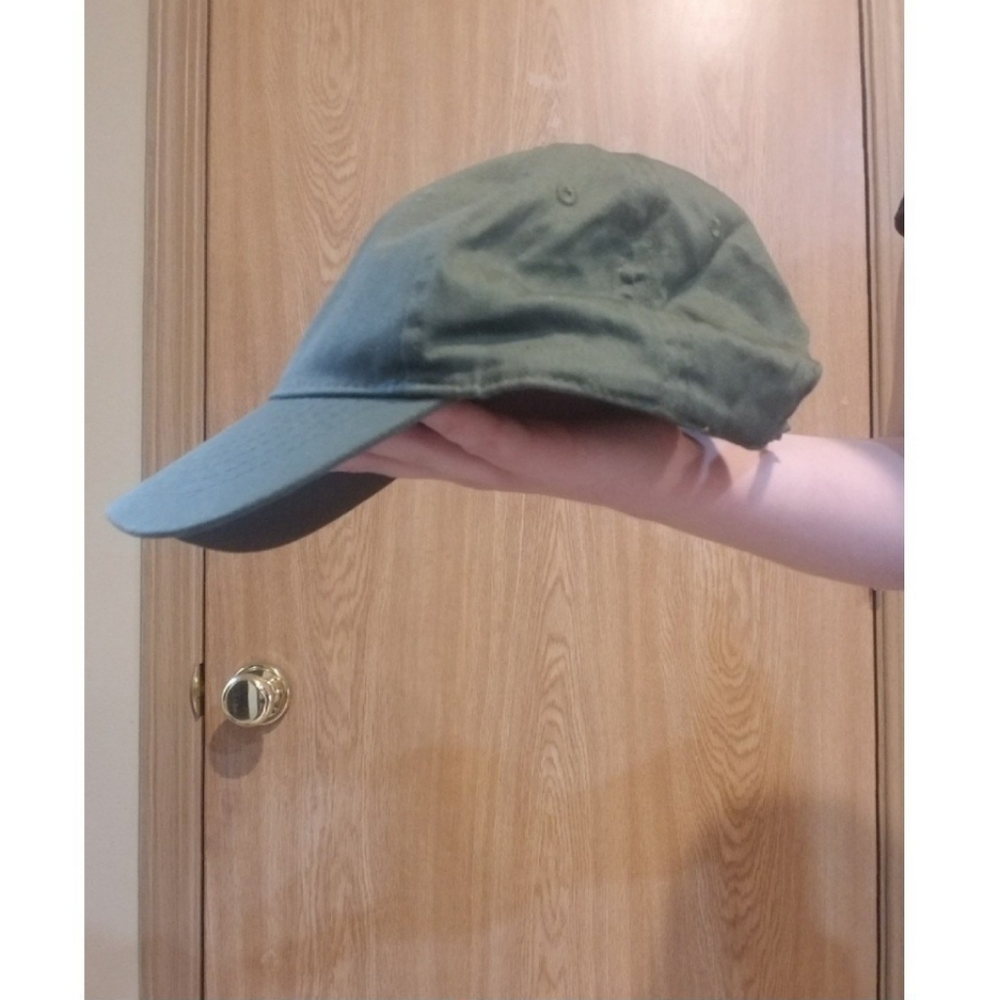 Green baseball cap